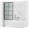 Pare-Baignoire REA Lagos-1 Fix 80 Black