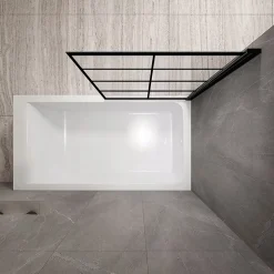 Pare-Baignoire REA Lagos-1 Fix 80 Black