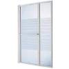 Pare-baignoire relevable 2 volets profilés blanc 140 x 104 cm Ecume