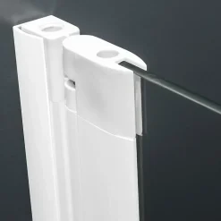 Pare-baignoire Schulte - 127x120 cm - réversible - rabattable - volet pivotant - verre 3 mm - transparent - blanc