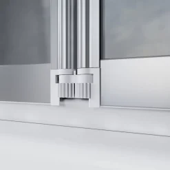 Pare-Baignoire SIRHONA 1300x1400mm Ecran de Baignoire 3 Volets + 4mm Verre Transparent + Double Construction en Aluminium