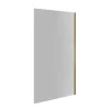 Pare-baignoire 80x140 cm verre anticalcaire 6mm fixe en aluminium Or brossé ESSEBAGNO
