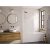 Pare-bain pivotant Kinedo Smart Design Lyra 80 blanc verre avec sérigraphie cosmos