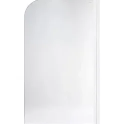 Pare-bain réversible 1 volet pivotant à 180 en verre trempé 6mm profilé alu SANINDUSA Aquarela 80x140 verre cristal profilé blanc
