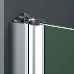 Paroi de baignoire fixe + pivotant gauche en verre sécurité ép 6mm anti calcaire, L85 x H147 cm, chrome, SUPERBAN Alsace Sport