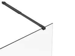 Paroi de douche à l'italienne - Noir mat - Verre 5 mm - 60x200 cm - DAREN