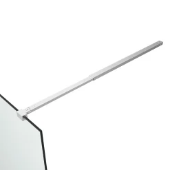 Paroi de douche à l'italienne fixe l.120 x H.195 cm, bandes miroir, profilés alu chrome, GoodHome Ledava