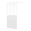 Paroi de douche à l'italienne style atelier - Blanc mat - 120 x 200 cm - URBANIK