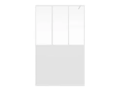 Paroi de douche à l'italienne style atelier - Blanc mat - 120 x 200 cm - URBANIK