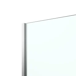 Paroi de douche à l'italienne fixe avec volet l.80+45 x H.195 cm, bandes miroir, profilés alu chrome, GoodHome Ledava