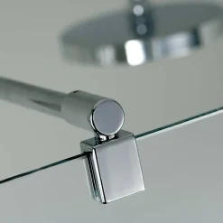 Paroi de douche à l'italienne l.140 x H.200 cm, Walk In, verre transparent anticalcaire, profilé chromé, Schulte Masterclass Espace 8 T