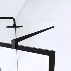 Paroi de douche à l'italienne Galedo Black Indus transparent 100cm