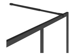 Paroi de douche à l'italienne style atelier - Noir mat - 100 x 200 cm - URBANIK