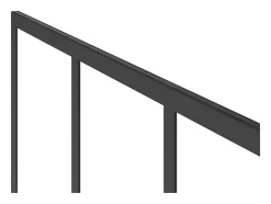 Paroi de douche à l'italienne style atelier - Noir mat - 100 x 200 cm - URBANIK