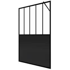 Paroi de douche à l'italienne Galedo Black Indus transparent 120cm