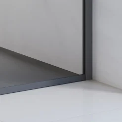 Paroi de douche à l'italienne transparente, profilé noir mat 90 cm, Schulte Impériale Contoura
