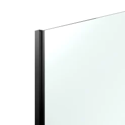 Paroi de douche à l'italienne fixe l.120 x H.195 cm, verre transparent, profilés alu noir, GoodHome Ledava