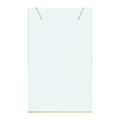 Paroi de douche à l'italienne centrale l.120 x 195 cm, profilés alu doré brossé, GoodHome Ledava