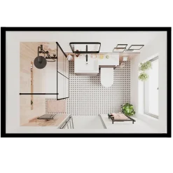 Paroi de douche à l'italienne GoodHome Ahti transparent profilé noir 120 cm