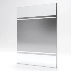 Paroi de Douche avec Bande Miroir 140x200cm - Verre 8mm - Profilé Chrome - FREEDOM 2 MIRROR
