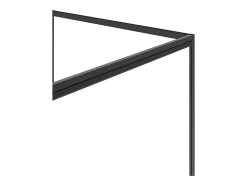 Paroi de douche avec porte pivotante noir mat style industriel - 120 x 80 x 195 cm - TORONI