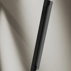 Paroi de douche coulissante DELTA - Noir Mat - 157-159.6 cm - Fermeture amortie - Réversible - Anticalcaire