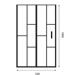 Paroi de douche coulissante verrière ATELIA 160 cm