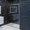 Paroi de douche coulissante 160 cm cadre doré GOLDY