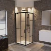 Paroi de douche d'angle avec porte pivotante 80x80 ATELIA