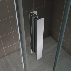 Paroi de douche d'angle NAPOLI H.200 cm porte coulissante verre 8 mm transparent 90 x 160 cm (porte 160) - Saniverre