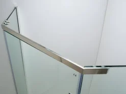 Paroi de douche d'angle porte battante - receveur inclus - ARDIA - 90x185 cm
