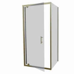 Paroi de douche d'angle porte pivotante + retour fixe GOLDY 90 cm x 90 cm