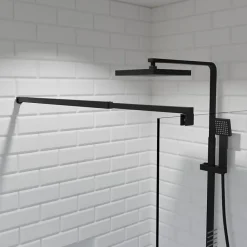 Paroi de douche fixe 110 cm x 200 cm motif MANHATTAN - Verre 8 mm