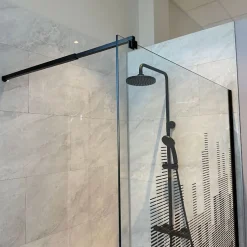 Paroi de douche fixe 110 cm x 200 cm motif MANHATTAN - Verre 8 mm