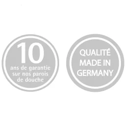 Paroi de douche fixe à l'italienne l.90xH.200cm, Walk In, verre transparent anticalcaire 6mm, profilé gun metal, Schulte NewStyle