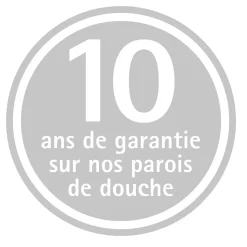Paroi de douche fixe à l'italienne l.90xH.200cm, Walk In, verre transparent anticalcaire 6mm, profilé cuivré, Schulte NewStyle
