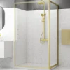 Paroi de douche fixe 80 x 200 cm, doré brossé, Galedo Factory