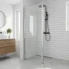 Paroi de douche fixe Cooke & Lewis Zilia transparente 90 cm