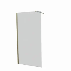 Paroi de douche fixe dorée 100 cm x 200 cm GOLDY - Verre 8 mm