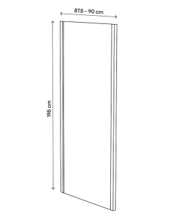 Paroi de douche fixe GoodHome Naya transparente 90 cm