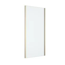 Paroi de douche fixe l.90 x 195 cm, profilés alu finition doré brossé, GoodHome Ledava