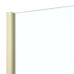 Paroi de douche fixe l.90 x 195 cm, profilés alu finition doré brossé, GoodHome Ledava