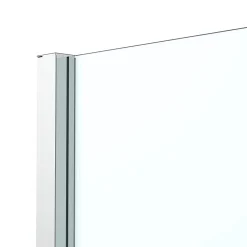 Paroi de douche fixe l.80 x H.195 cm, bandes miroir, profilés alu chrome, GoodHome Ledava