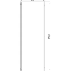 Paroi de douche fixe l.70 x H.195 cm, verre transparent, profilés alu chrome, GoodHome Ledava