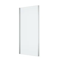 Paroi de douche fixe l.90 x H.195 cm, verre transparent, profilés alu chrome, GoodHome Ledava