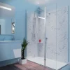 Paroi de douche italienne 100+40 x 200cm CALYPSO verre 8 mm avec volet pivotant