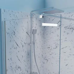 Paroi de douche italienne 100+40 x 200cm CALYPSO verre 8 mm avec volet pivotant