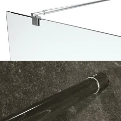 Paroi de douche Italienne ROMA H.200 x 140 cm verre 10 mm opaque - Saniverre