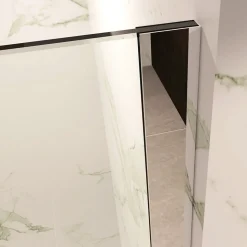 Paroi de douche Italienne ROMA H.200 x 140 cm verre 10 mm centre-opaque - Saniverre