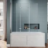 Paroi De Douche Pliante 130x130cm SIRHONA Porte de douche , Pare Baignoire 3 volets